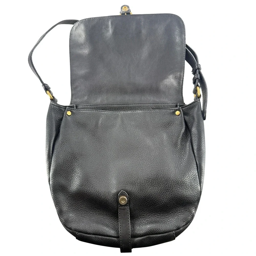 Marc By Marc Jacobs Black Leather Shoulder Bag Crossbody Purse‎ Flap 12